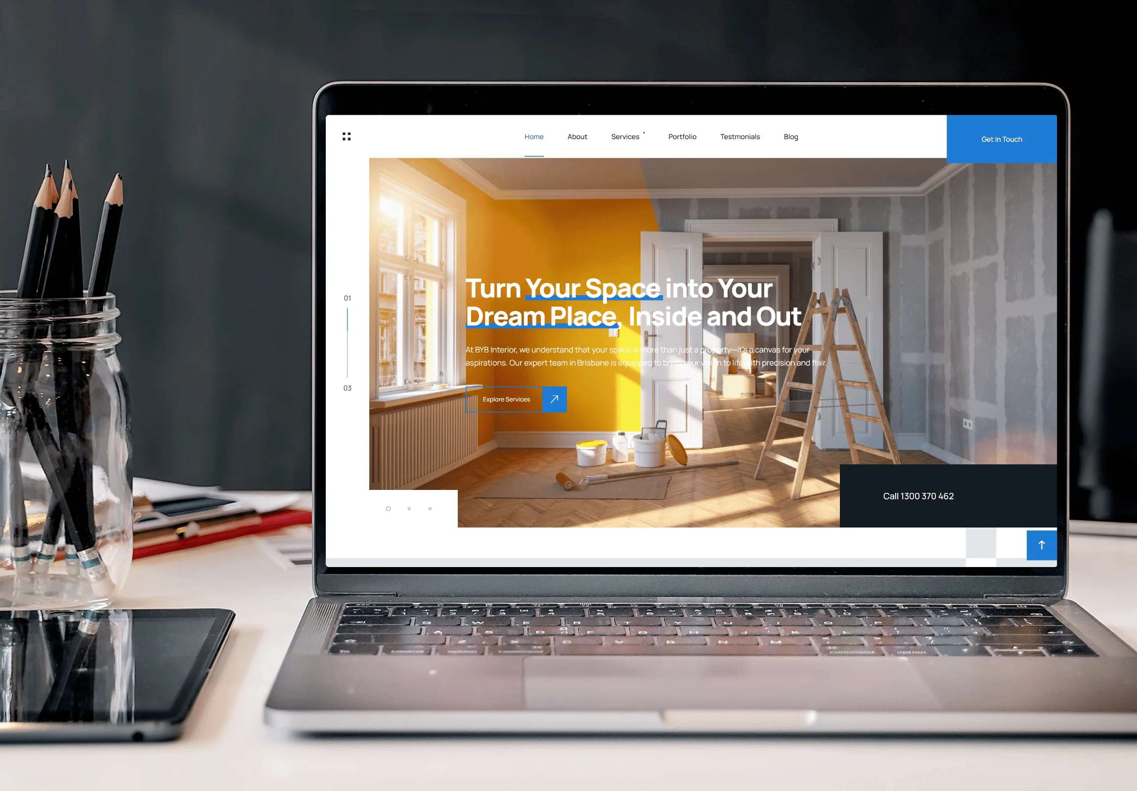 BYB Interior website preview